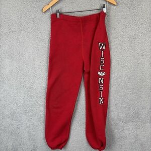 Vintage Wisconsin Badgers Sweatpants Discus Athletic Small Red NCAA 1987 80s